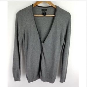 Ann Taylor Factory Cardigan Black Gray Small